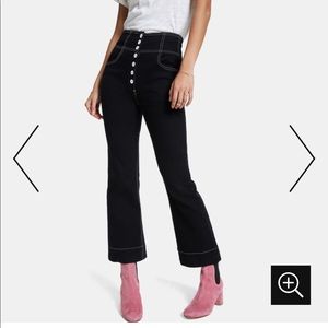 Ulla Johnson Contrast Stitching High Waisted Pants